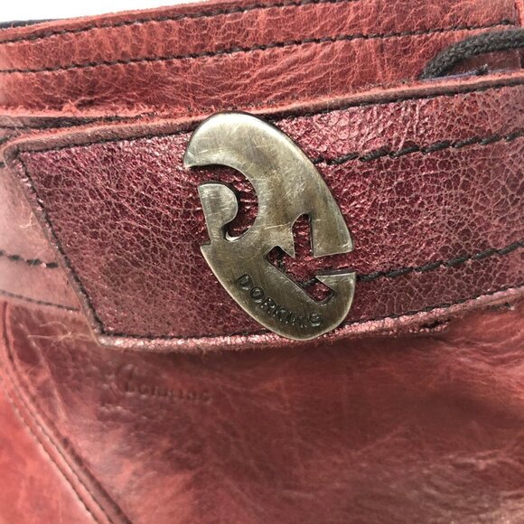 DORKING by Fluchos Agata Red Leather Ankle Booties Size 38 (7.5) - Picture 12 of 14